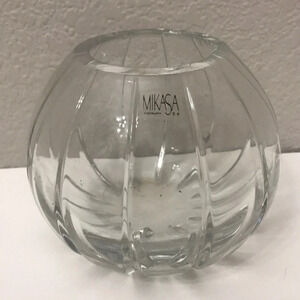 Mikasa Yugoslavia Crystal Floral Vase Bowl